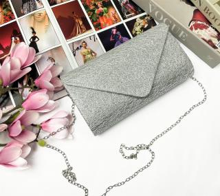 Listová kabelka Luxy - strieborná