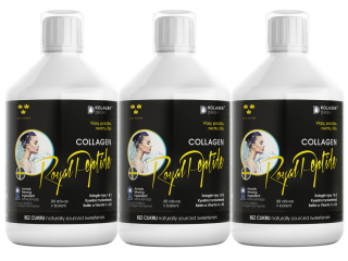 60-dňový program KolagenDrink Collagen Royal Peptide hydrolyzovaný rybí kolagén bez cukru 3 x 500 ml