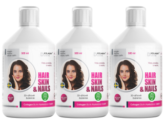 99-dňový program KolagenDrink  Hair, Skin & Nails výživový doplnok na vlasy, pokožku a nechty 3 x 500 ml
