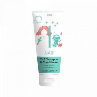 Detský šampón a kondicionér 2v1 pre ľahké rozčesávanie prírodný NAIF