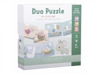 Duo puzzle Little Dutch - Kvety a motýle