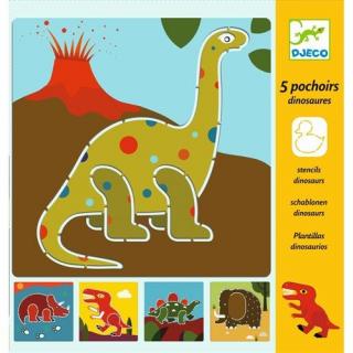 Kreslenie podľa šablóny Djeco - Dinosaury