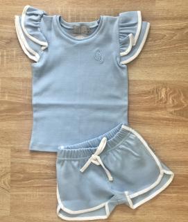 Letný komplet tričko a šortky - Baby Blue Veľkosť: 92 - 98