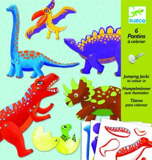 Papierové postavičky Djeco - Dinosaury