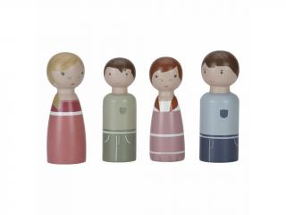 Sada drevených bábik do domčeka Little Dutch - Family Rosa