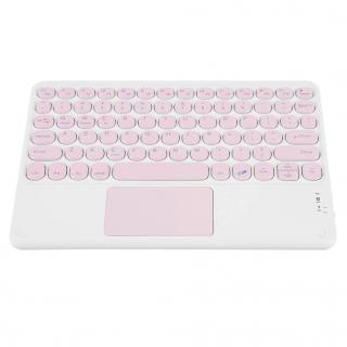 Farebná klávesnica bluetooth s touchpad Barva: Růžová