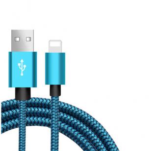 Krátký farebný nabíjecí kabel pro iPhone Barva: Modrá