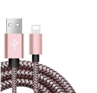 Krátký farebný nabíjecí kabel pro iPhone Barva: Růžová