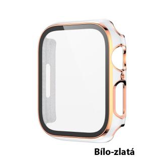 Luxusní obal na Apple Watch Serie 7 / 8 - 41 mm Barva: Bílo-zlatá