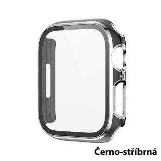 Luxusní obal na Apple Watch Serie 7 / 8 - 41 mm Barva: Černo-stříbrná