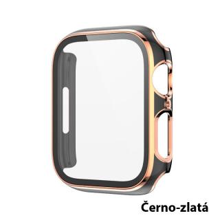 Luxusní obal na Apple Watch Serie 7/8 - 45 mm Barva: Černo-zlatá