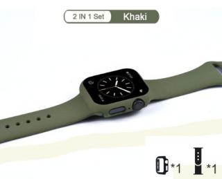 Luxusní set na hodinky pro Apple Watch 5 - 44mm Barva: Kaki