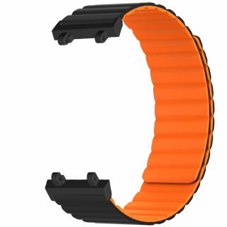 Magnetický Silikónový pásek pro Amazfit T-Rex 2 Barva: Černo-oranžová