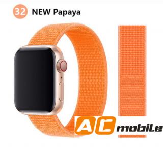 Nylonový pásek pro APPLE WATCH 38/40/41 mm možnosti: NEW Papaya