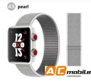 Nylonový pásek pro APPLE WATCH 38/40/41 mm možnosti: Pearl