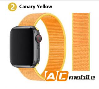 Nylonový pásek pro APPLE WATCH 42/44/45 mm možnosti: Canary Yellow