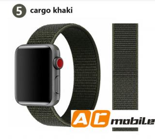 Nylonový pásek pro APPLE WATCH 42/44/45 mm možnosti: Cargo khaki