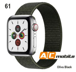 Nylonový pásek pro APPLE WATCH 42/44/45 mm možnosti: Oliva Black