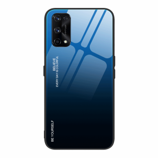 Obal na Realme 7 5G - sklenený Barva: Modrá-černá