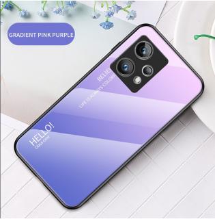 SKLENENÝ obal na Realme 9PRO Barva: Fialovo-růžová