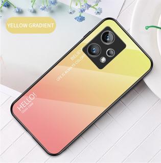 SKLENENÝ obal na Realme 9PRO Barva: Růžová-žlutá