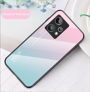 SKLENENÝ obal na Realme 9PRO Barva: Růžovo-zelená