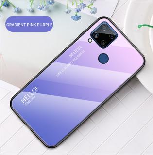 Skleněný obal na Realme C25Y Barva: Fialovo-růžová