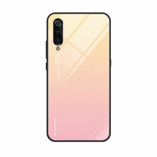 Skleněný obal na Xiaomi Mi 9 Barva: Růžová-žlutá