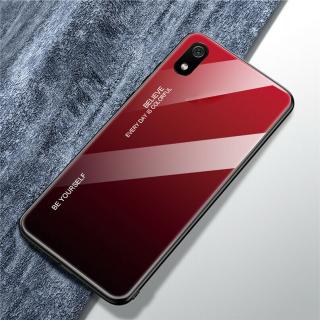 Sklenený obal na Xiaomi Redmi 7A Barva: Černo-červená