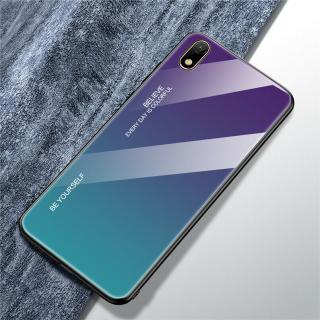 Sklenený obal na Xiaomi Redmi 7A Barva: Zelená - fialová