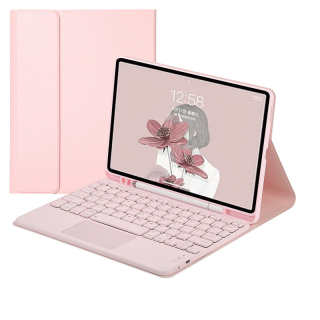 Zesílené Puzdro na SAMSUNG GALAXY TAB A8 10.5  s klávesnicí Barva: Růžová