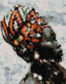 Diamantovanie podľa čísiel - Africká žena Veľkosť: 40x50cm, Rám: Bez rámu, iba plátno