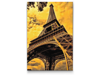 Diamantovanie podľa čísiel - Eiffelova veža 2 Veľkosť: 40x60cm, Rám: Bez rámu, iba plátno