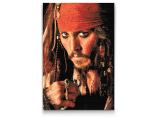 Diamantovanie podľa čísiel - Jack Sparrow Veľkosť: 40x60cm, Rám: Bez rámu, iba plátno