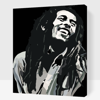 Maľovanie podľa čísiel - Bob Marley Veľkosť: 40x50cm, Rám: S vnútorným rámom