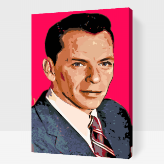 Maľovanie podľa čísiel - Frank Sinatra Veľkosť: 40x60cm, Rám: S vnútorným rámom