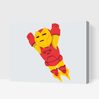 Maľovanie podľa čísiel - Iron Man I Veľkosť: 40x50cm, Rám: S vnútorným rámom