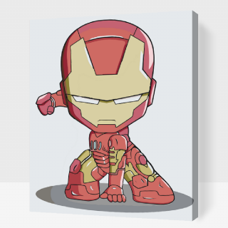 Maľovanie podľa čísiel - Iron Man II Veľkosť: 40x50cm, Rám: S vnútorným rámom