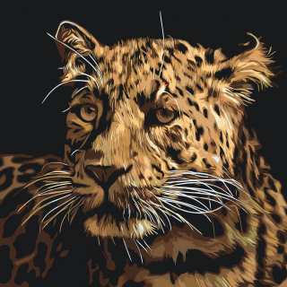 Maľovanie podľa čísiel - Jaguár Veľkosť: 50x50cm, Rám: Bez rámu, iba plátno