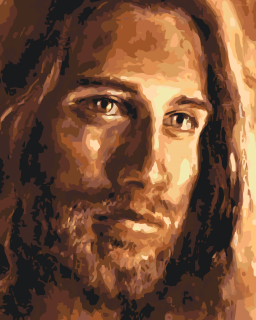 Maľovanie podľa čísiel - Ježiš Kristus 2 Veľkosť: 40x50cm, Rám: Bez rámu, iba plátno