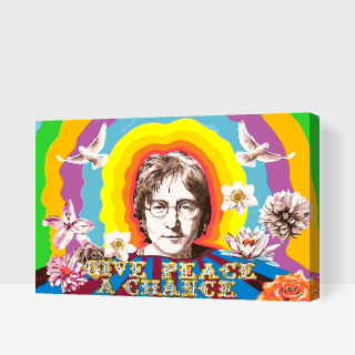 Maľovanie podľa čísiel - John Lennon Veľkosť: 60x80cm, Rám: S vnútorným rámom