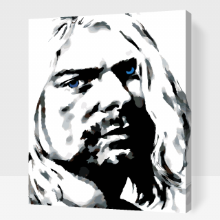 Maľovanie podľa čísiel - Kurt Cobain Veľkosť: 40x50cm, Rám: S vnútorným rámom