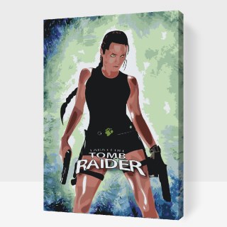 Maľovanie podľa čísiel - Lara Croft - Tomb Raider Veľkosť: 40x60cm, Rám: S vnútorným rámom