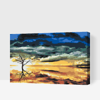 Maľovanie podľa čísiel - Magický strom Veľkosť: 40x60cm, Rám: S vnútorným rámom