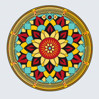 Maľovanie podľa čísiel - Mandala11 Veľkosť: 50x50cm, Rám: Bez rámu, iba plátno