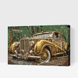 Maľovanie podľa čísiel - Rolls Royce Veľkosť: 40x60cm, Rám: S vnútorným rámom