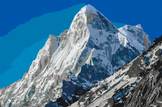 Maľovanie podľa čísiel - Zasnežené hory Veľkosť: 60x80cm, Rám: Bez rámu, iba plátno