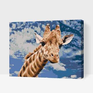 Maľovanie podľa čísiel - Zvedavá žirafa Veľkosť: 40x50cm, Rám: S vnútorným rámom