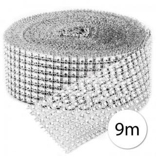 APT AG715 Diamantová dekoratívna páska 9 m - strieborná