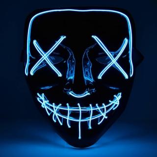 Desivá svietiace maska - modrá
